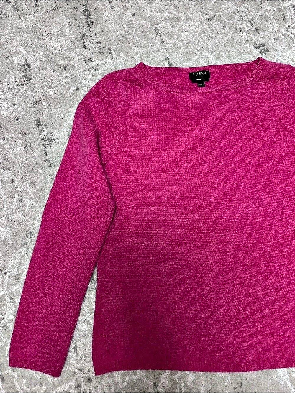 Talbots Cashmere Crewneck Sweater in Pink Size Small